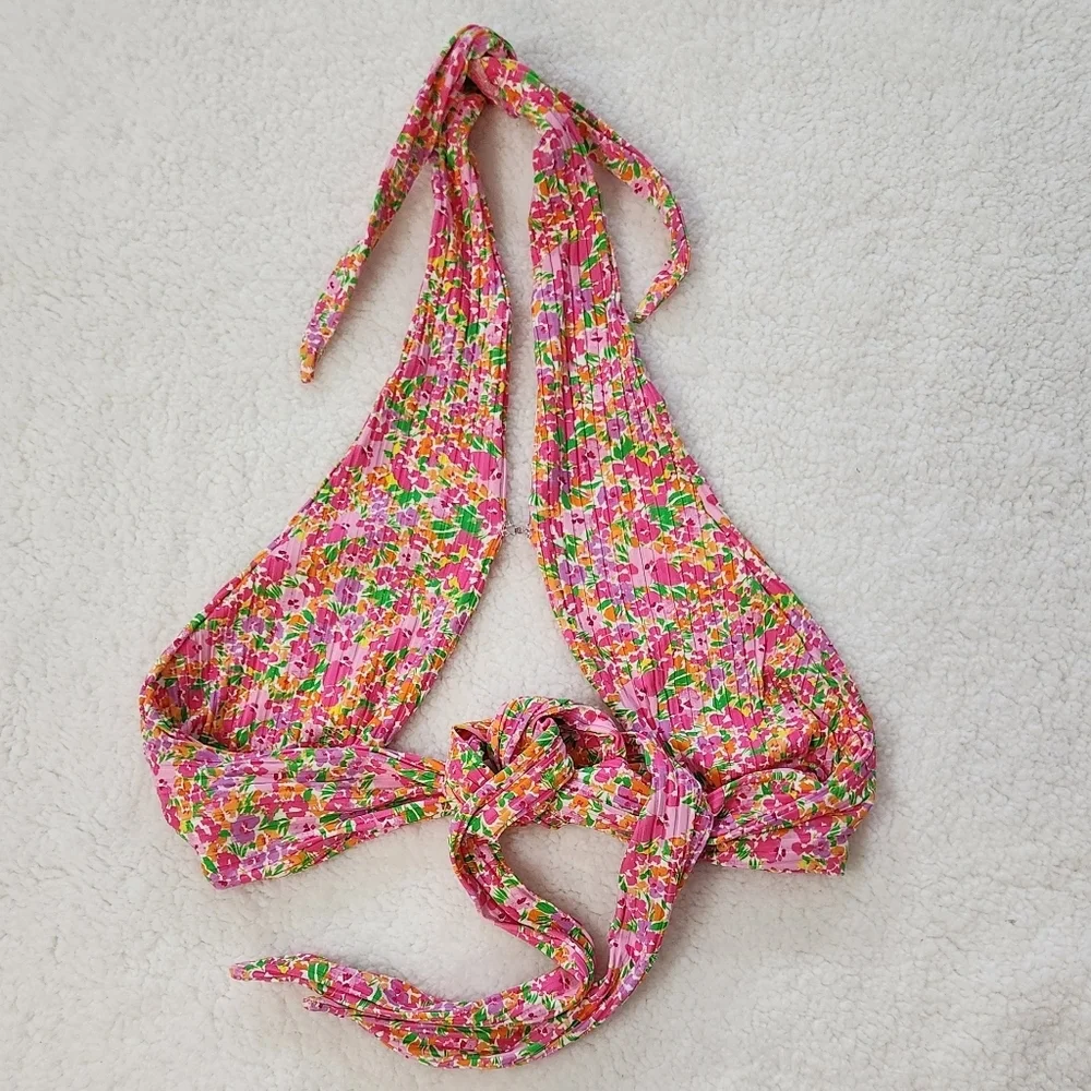 New!For Love and Lemons Dixie Wrapped Swim Bikini‎ Top